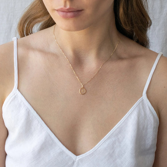 Mustard Seed Necklace in 14K Gold | Christian Faith Jewelry | Dainty Religious Pendant | Bible Verse Matthew 17:20 | Gift for Women