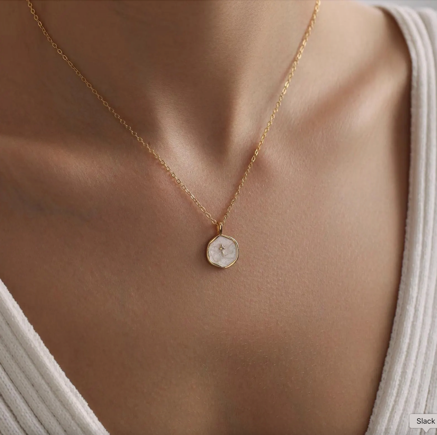 Dainty Gold Cross Necklace: Christian Faith Pendant, Baptism Gift | Christian Jewelry for Women | Religious Gift | Communion Present