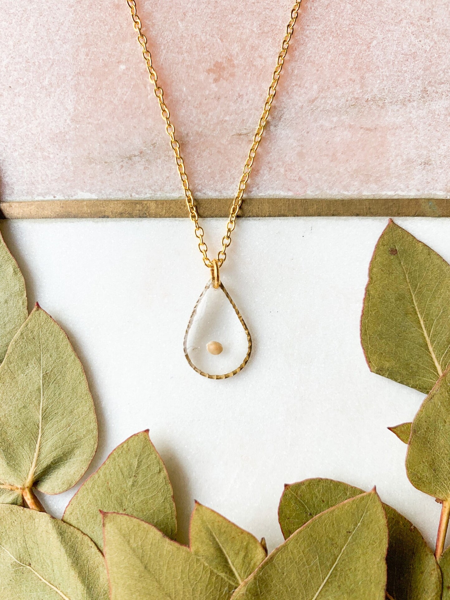Mustard Seed Oval Necklace in 14K Gold | Christian Faith Jewelry | Dainty Mustard Seed Pendant | Religious Gift for Women |  Matthew 17:20
