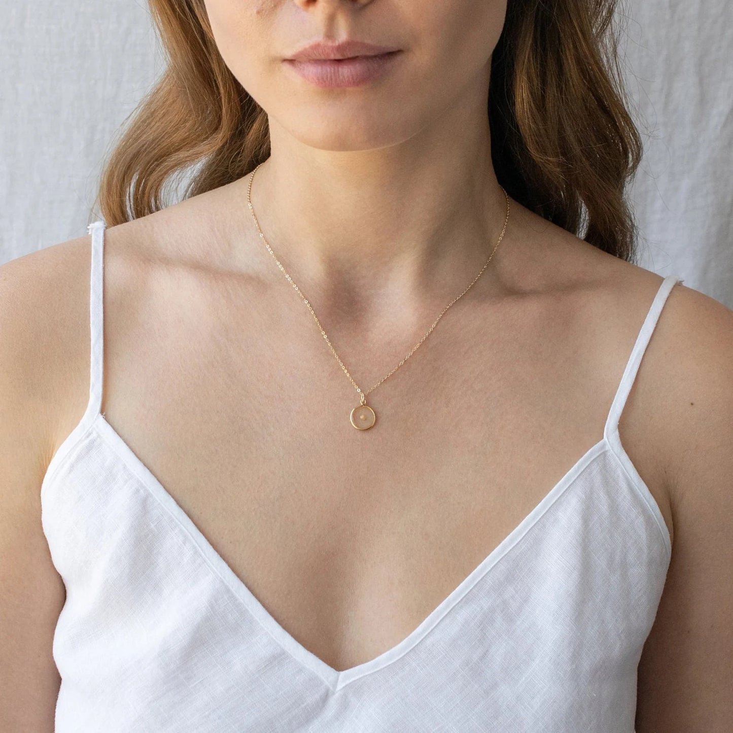 Mustard Seed Necklace in 14K Gold | Christian Faith Jewelry | Dainty Religious Pendant | Bible Verse Matthew 17:20 | Gift for Women