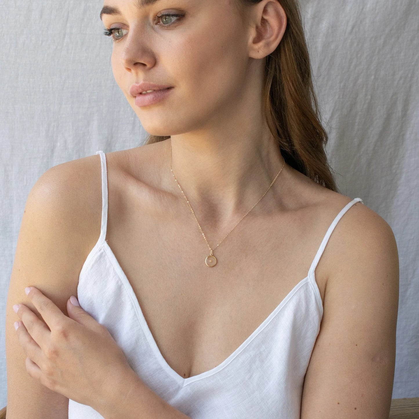Mustard Seed Necklace in 14K Gold | Christian Faith Jewelry | Dainty Religious Pendant | Bible Verse Matthew 17:20 | Gift for Women