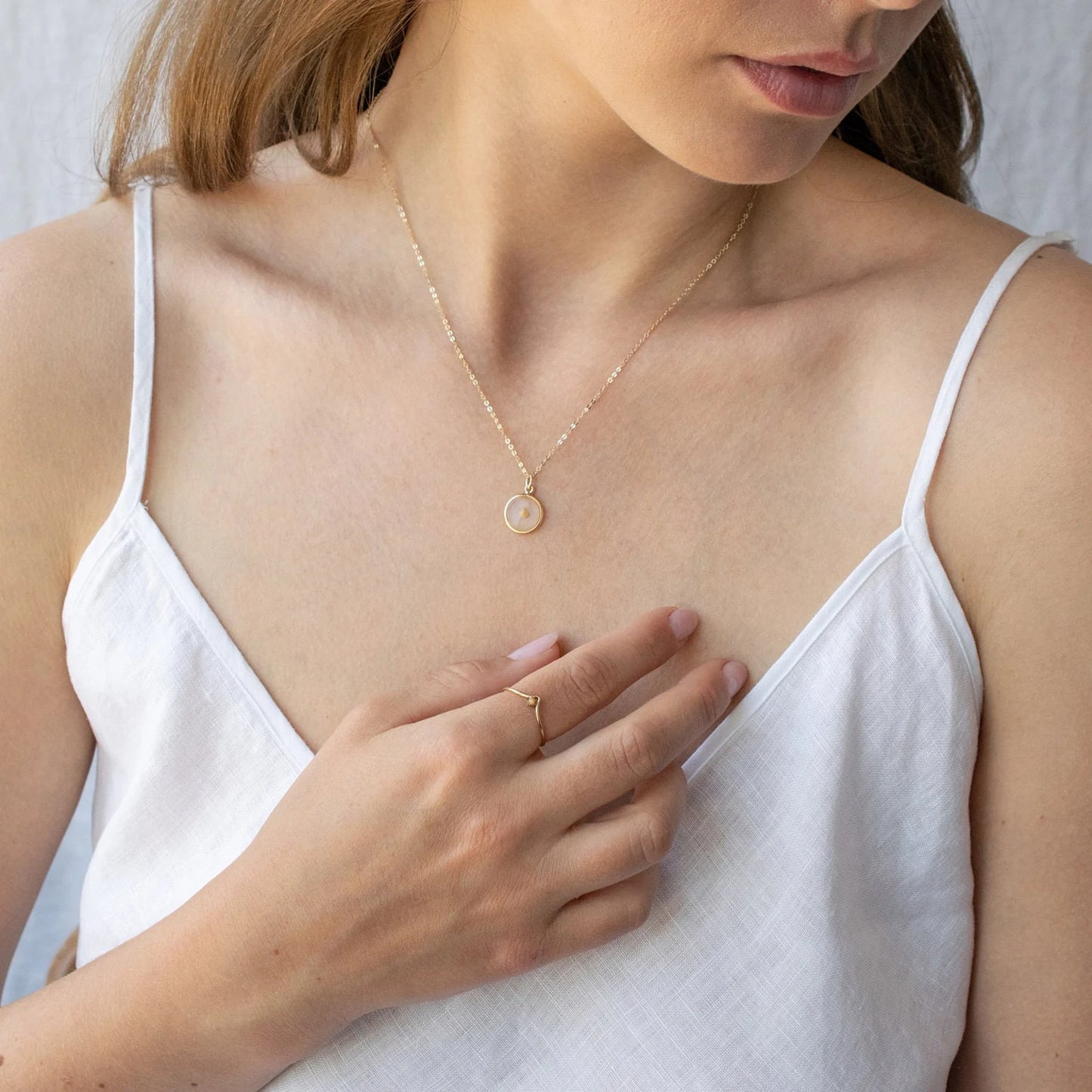 Mustard Seed Necklace in 14K Gold | Christian Faith Jewelry | Dainty Religious Pendant | Bible Verse Matthew 17:20 | Gift for Women