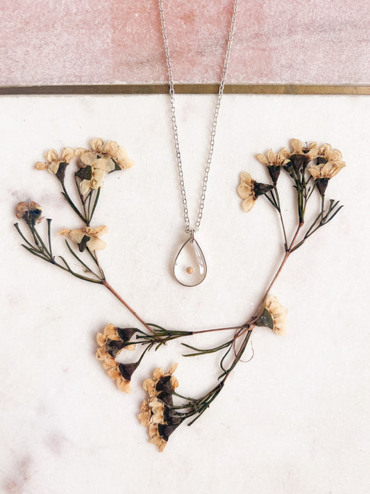 Mustard Seed Oval Necklace in 14K Gold | Christian Faith Jewelry | Dainty Mustard Seed Pendant | Religious Gift for Women |  Matthew 17:20