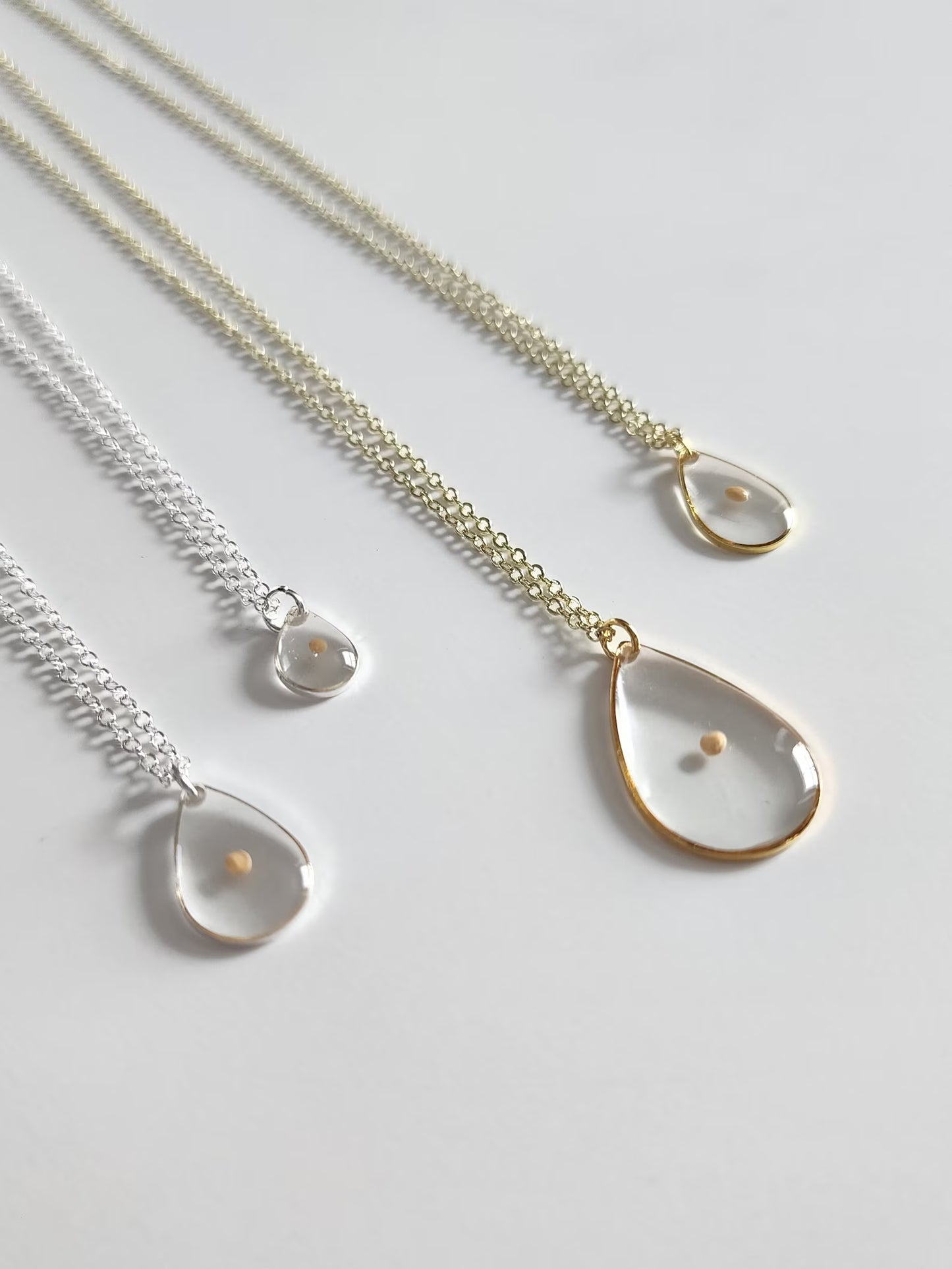 Mustard Seed Oval Necklace in 14K Gold | Christian Faith Jewelry | Dainty Mustard Seed Pendant | Religious Gift for Women |  Matthew 17:20
