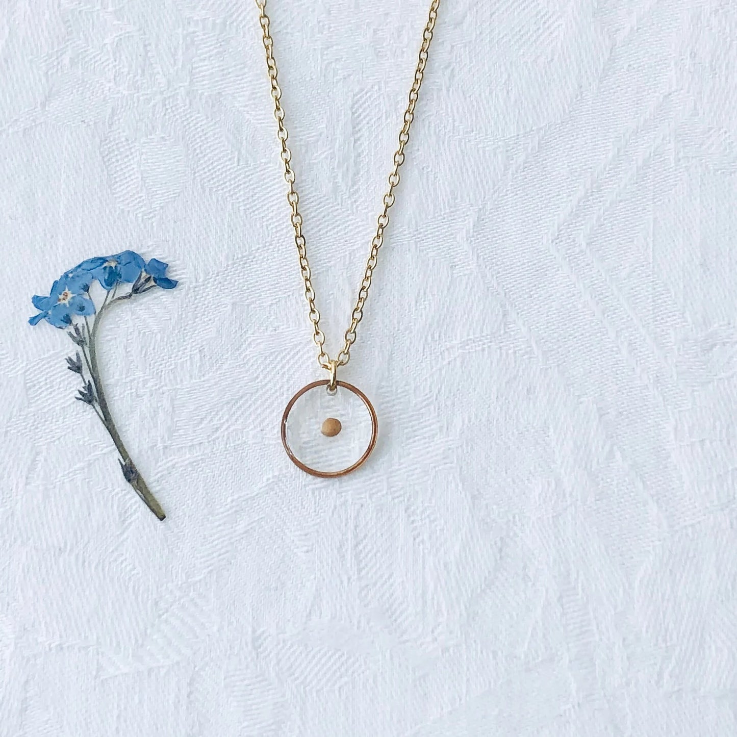 Mustard Seed Necklace in 14K Gold | Christian Faith Jewelry | Dainty Religious Pendant | Bible Verse Matthew 17:20 | Gift for Women
