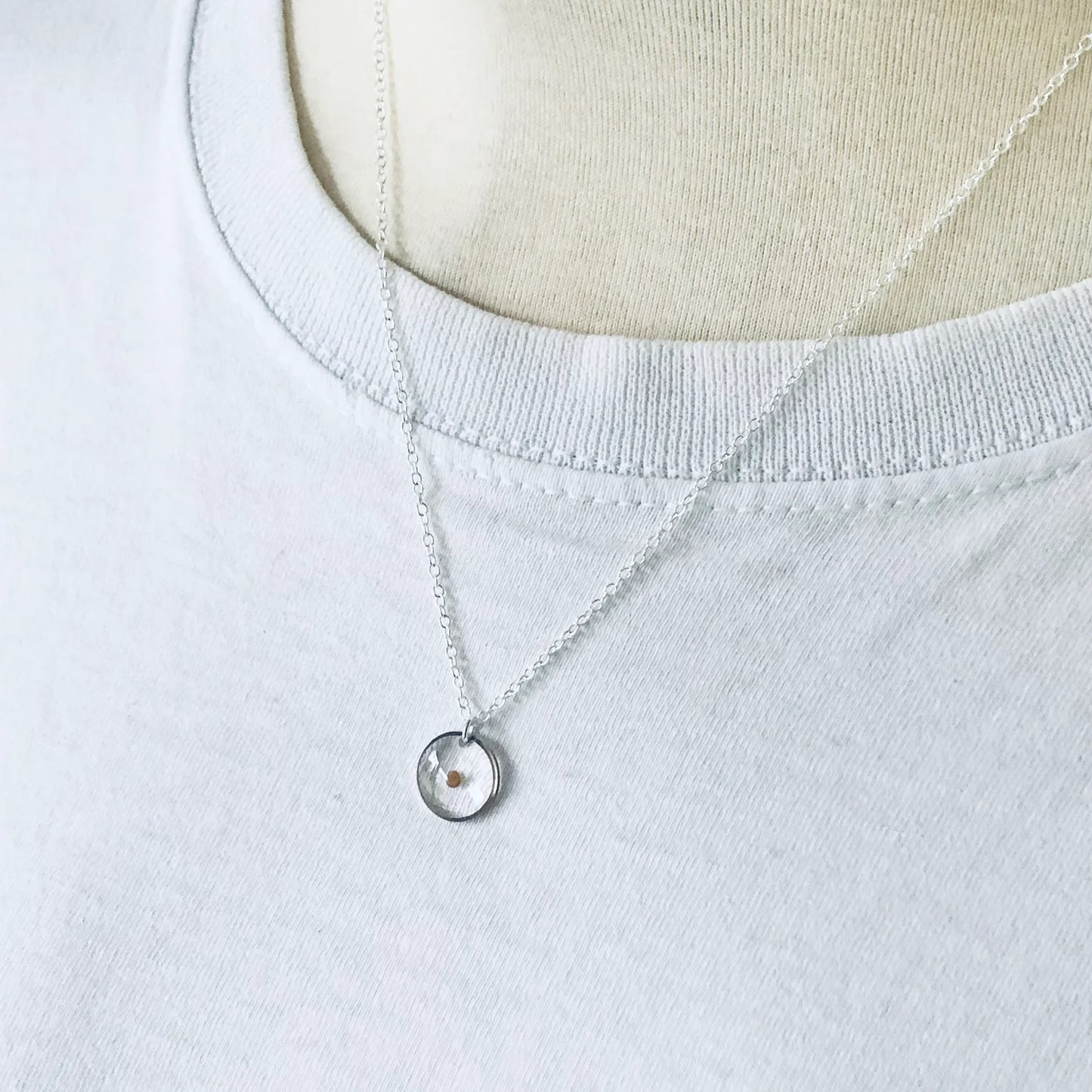 Mustard Seed Necklace in 14K Gold | Christian Faith Jewelry | Dainty Religious Pendant | Bible Verse Matthew 17:20 | Gift for Women