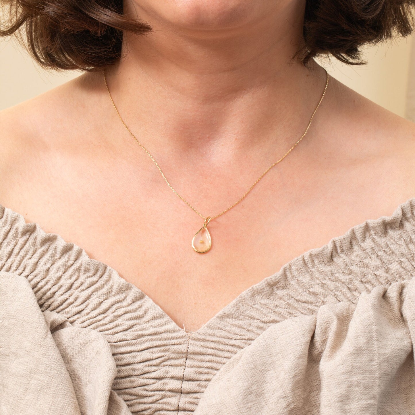 Mustard Seed Oval Necklace in 14K Gold | Christian Faith Jewelry | Dainty Mustard Seed Pendant | Religious Gift for Women |  Matthew 17:20