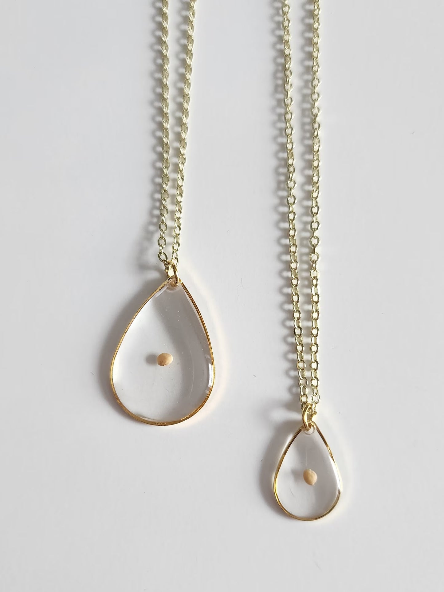 Mustard Seed Oval Necklace in 14K Gold | Christian Faith Jewelry | Dainty Mustard Seed Pendant | Religious Gift for Women |  Matthew 17:20