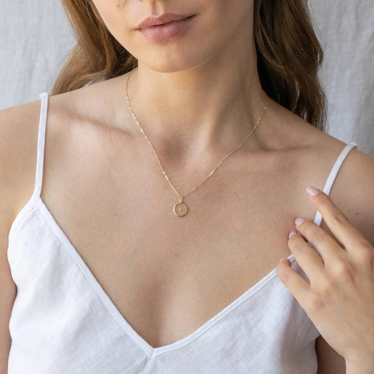 Mustard Seed Necklace in 14K Gold | Christian Faith Jewelry | Dainty Religious Pendant | Bible Verse Matthew 17:20 | Gift for Women