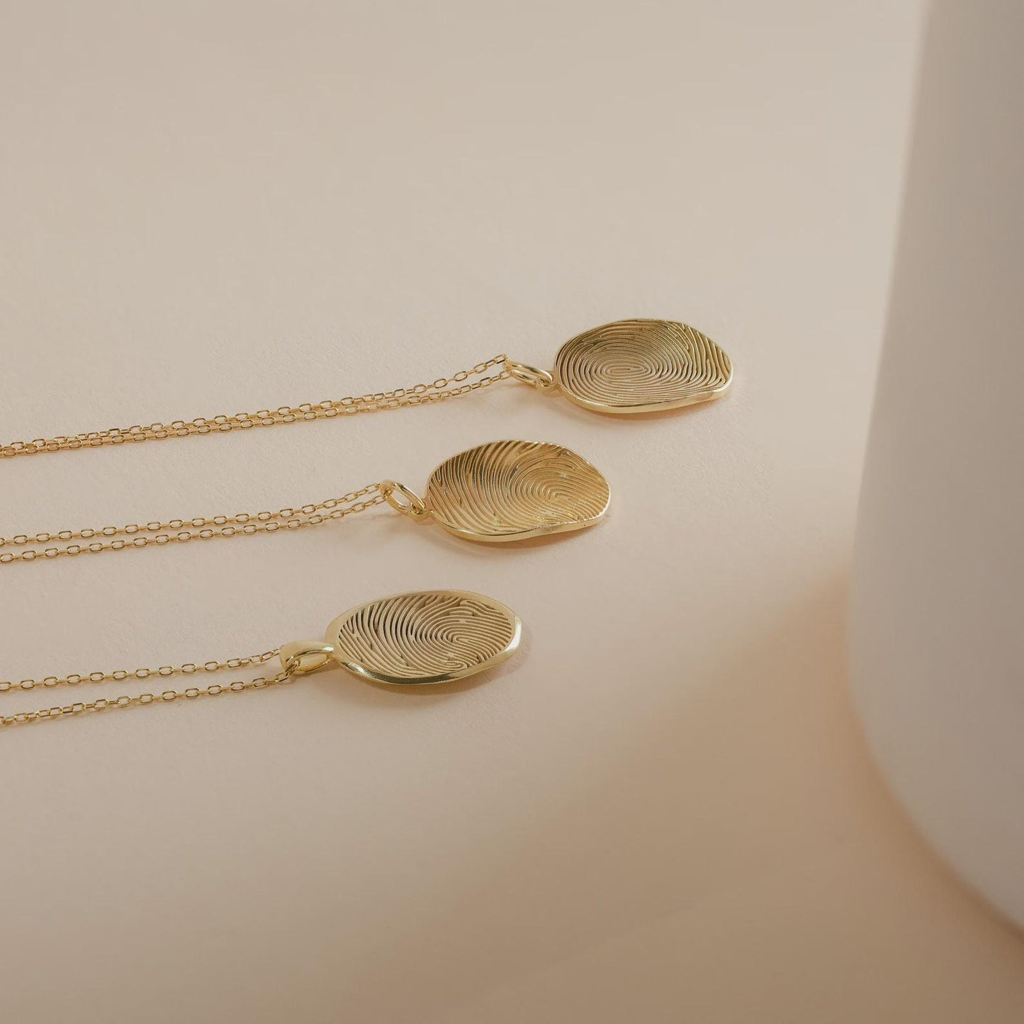 Custom Fingerprint Necklace in Gold or Silver | Personalized Memorial Jewelry | Engraved Thumbprint Pendant | Keepsake Necklace Gift